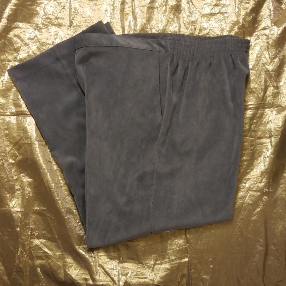 Womens Alfred Dunner 16P Gray Dress Pants